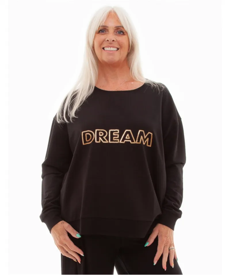 Dreams sequin sweatshirt Black