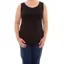 Dreams bamboo jersey U neck vest Black