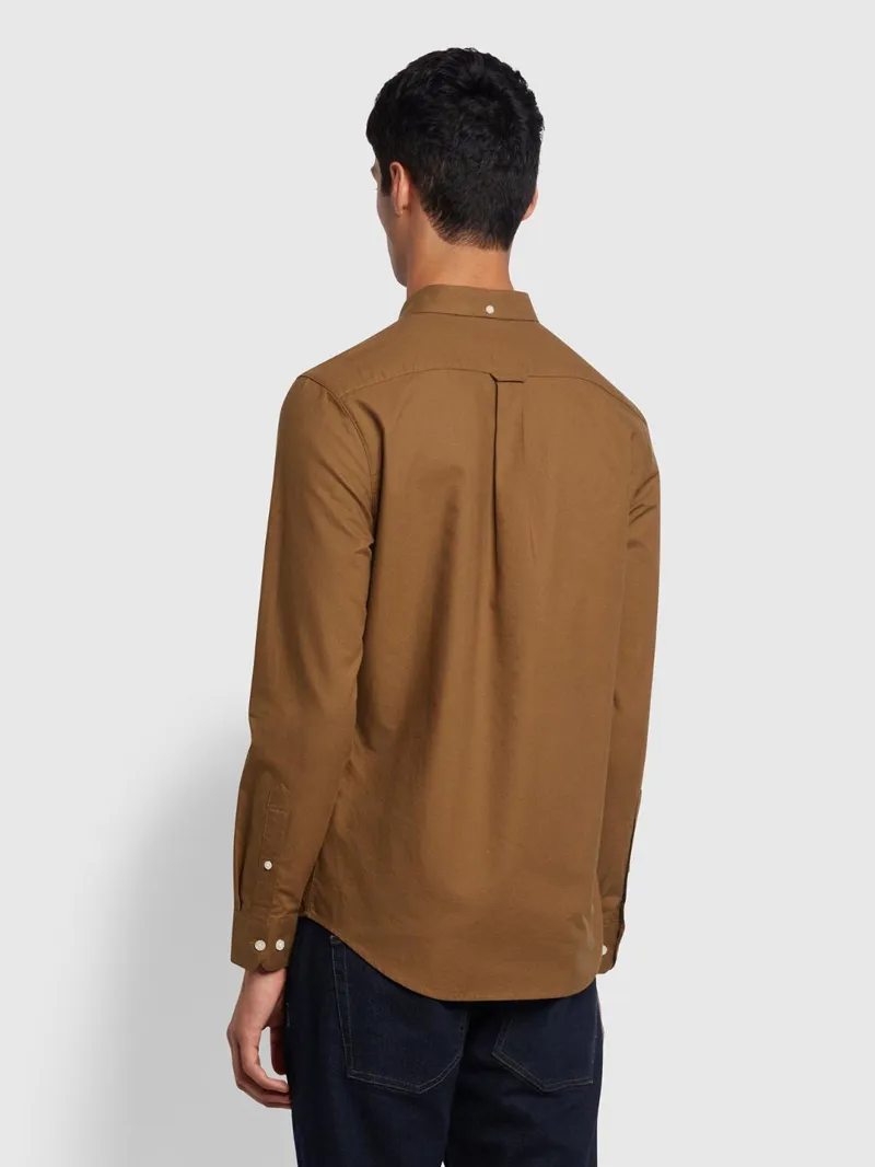 Farah Brewer Slim Fit Shirt Khaki  XXL ONLY LAST ONE-1
