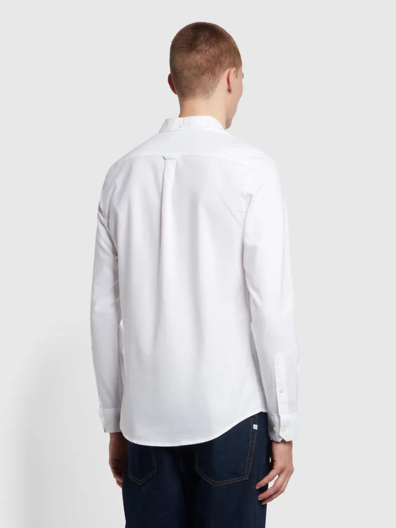 Farah Brewer Slim Fit Shirt White LARGE ONLY LAST ONE-3