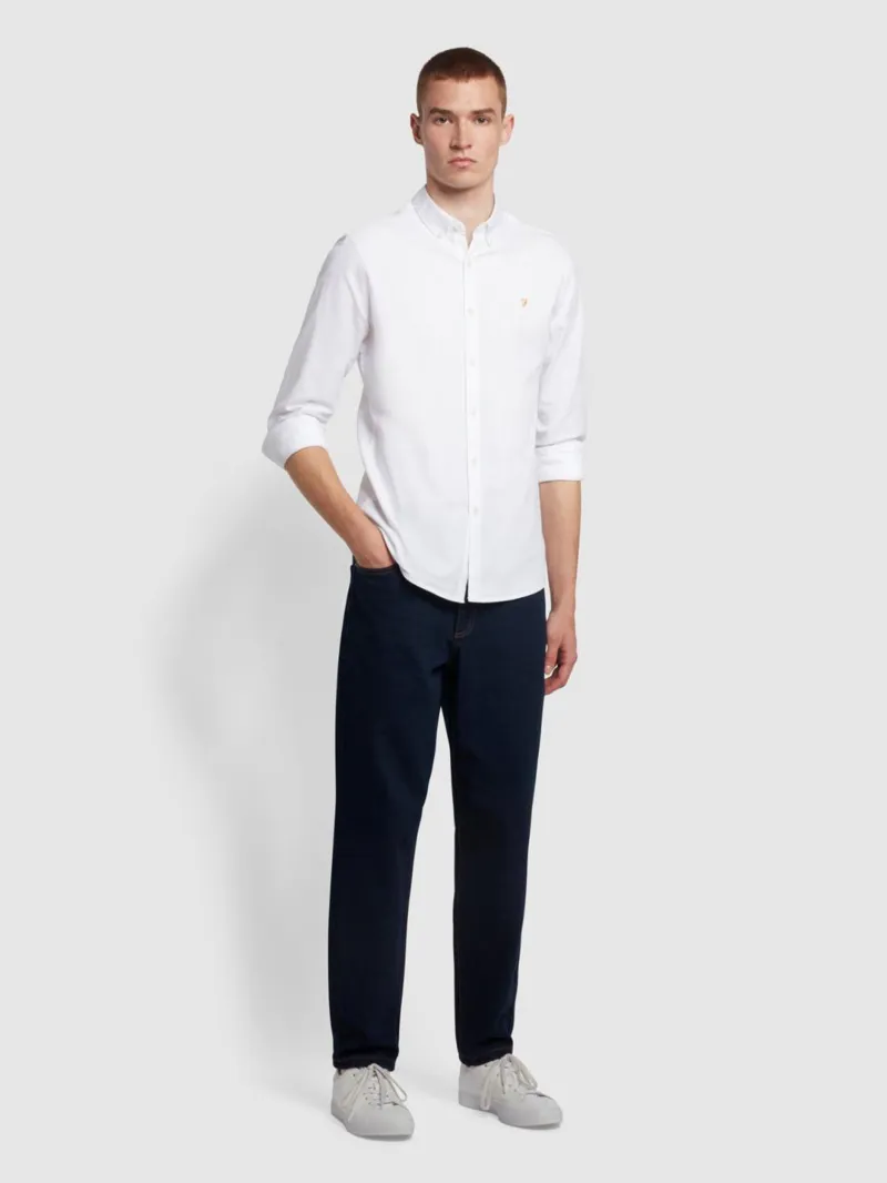 Farah Brewer Slim Fit Shirt White LARGE ONLY LAST ONE-1
