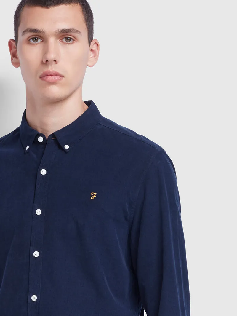Farah Fontella Corduroy Shirt Navy-2