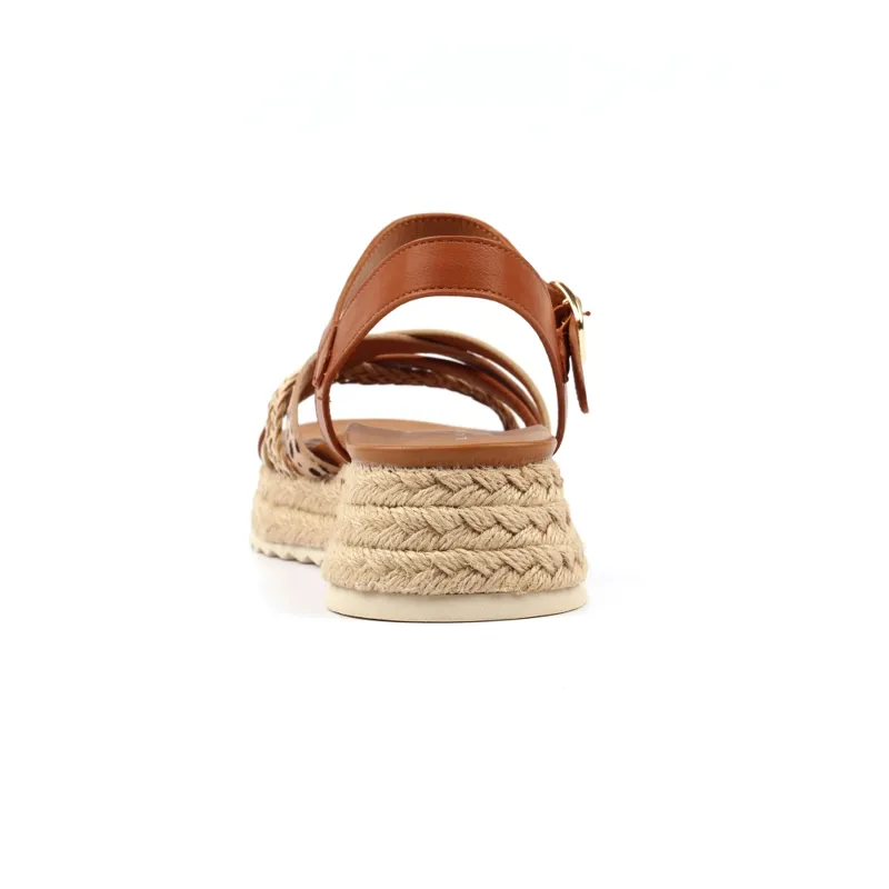 Lunar Flick and spot platform sandal Tan-2