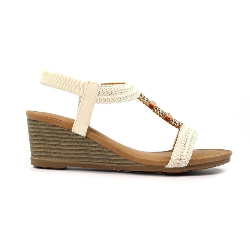 Lunar Florence wedge sandal White-5