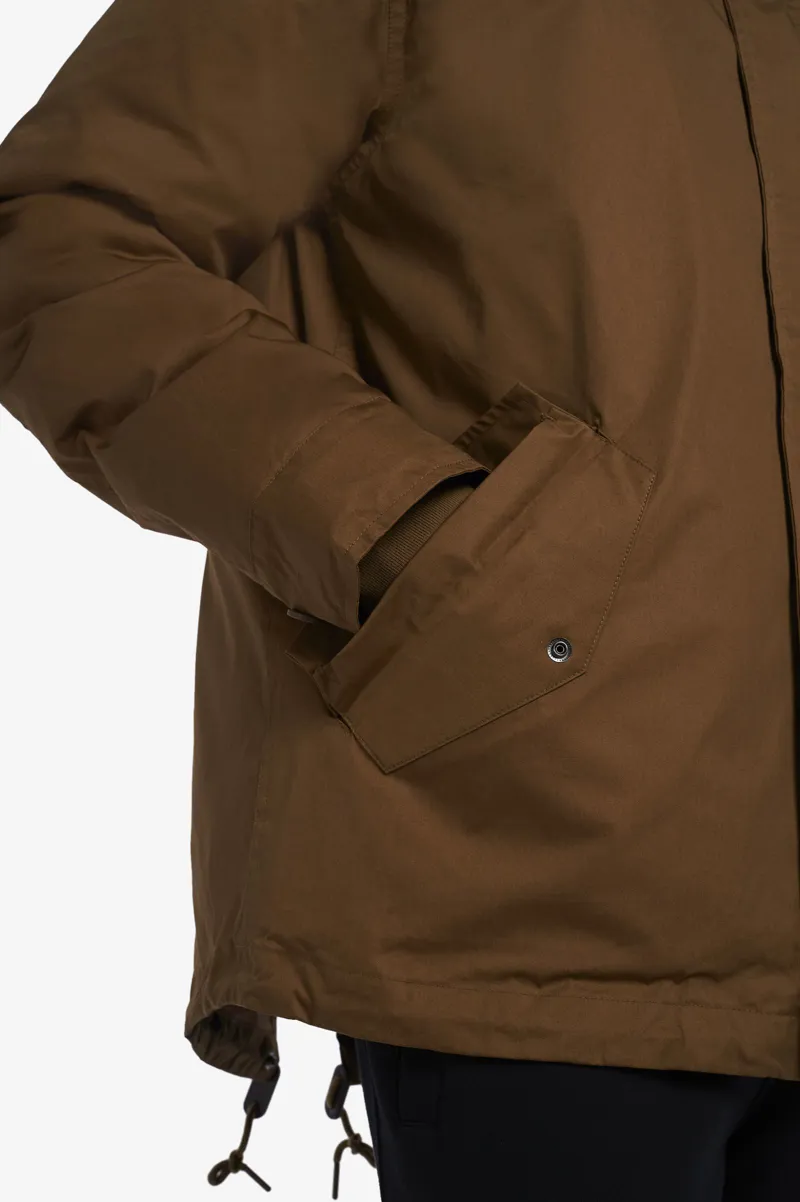 Fred Perry Short Padded Parka Shaded Stone-3