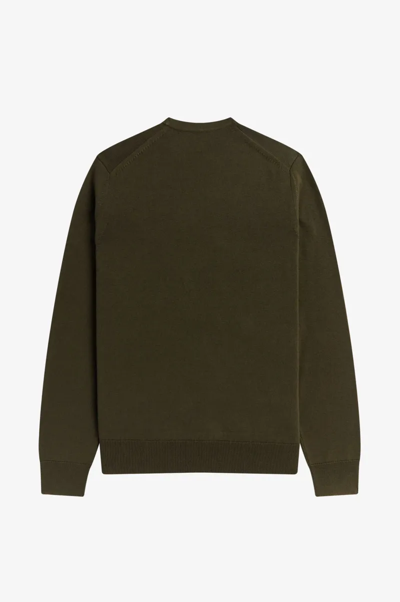 Fred Perry Classic Crew Neck Jumper Uniform Green XL ONLY LAST ONE