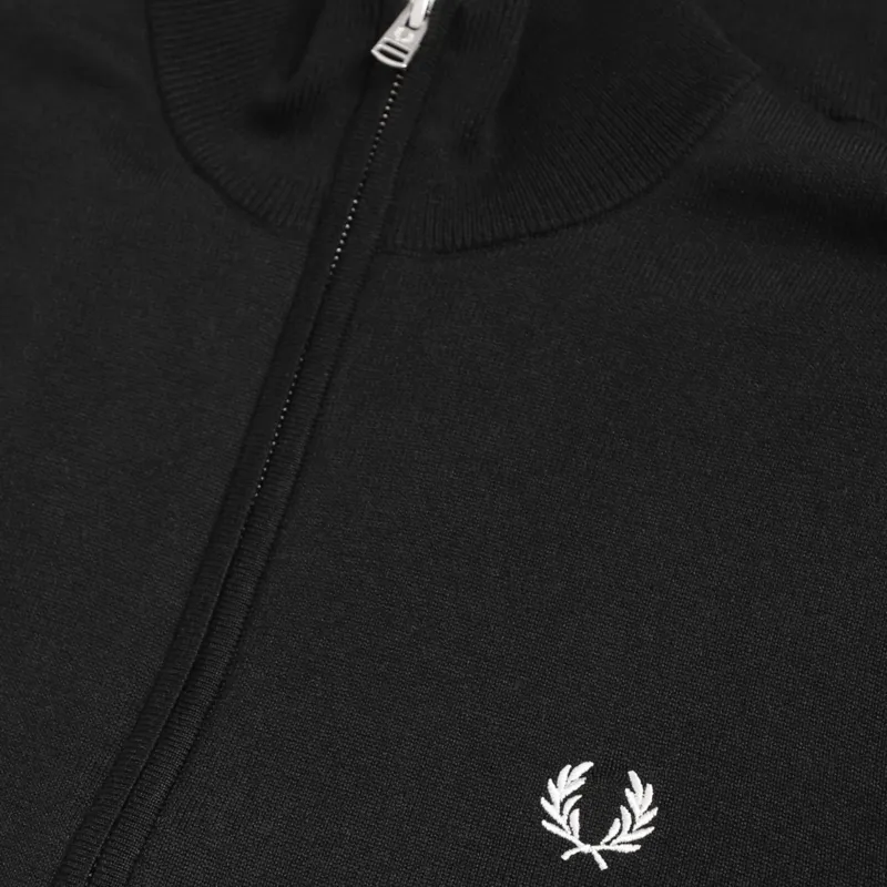 Fred Perry Classic Zip Through Cardigan Black-1