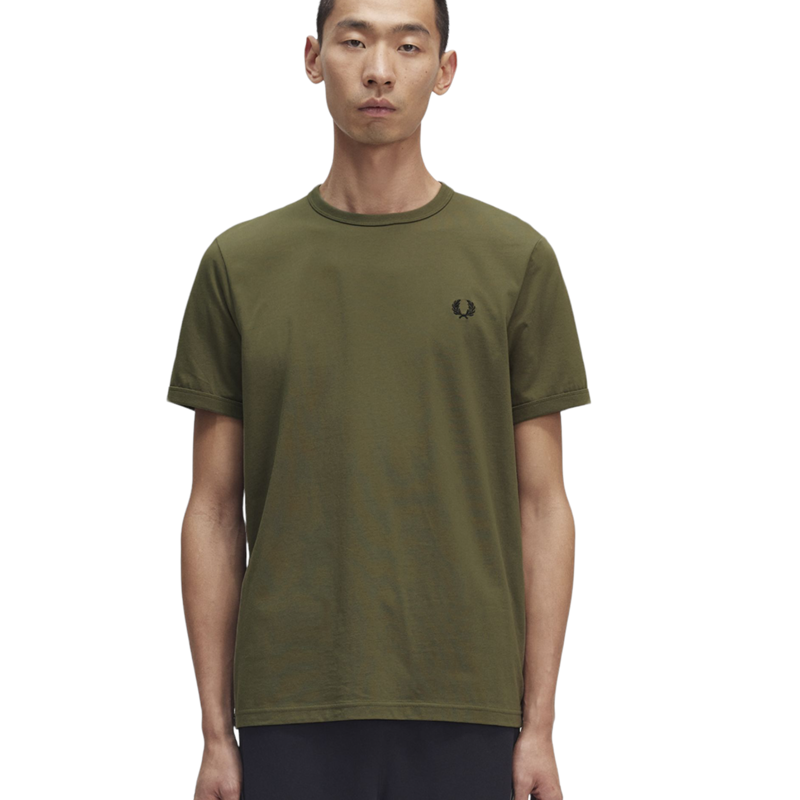 Fred Perry M3519-Q55 Ringer T-shirt Uniform Green XXL ONLY LAST ONE-2