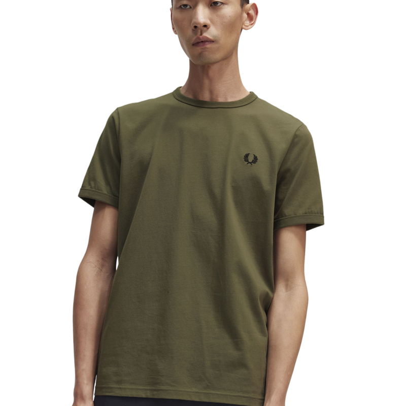 Fred Perry M3519-Q55 Ringer T-shirt Uniform Green XXL ONLY LAST ONE-1