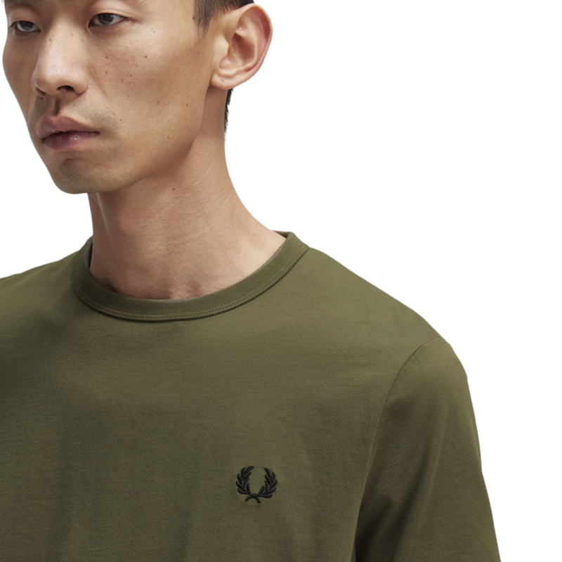 Fred Perry M3519-Q55 Ringer T-shirt Uniform Green XXL ONLY LAST ONE-5