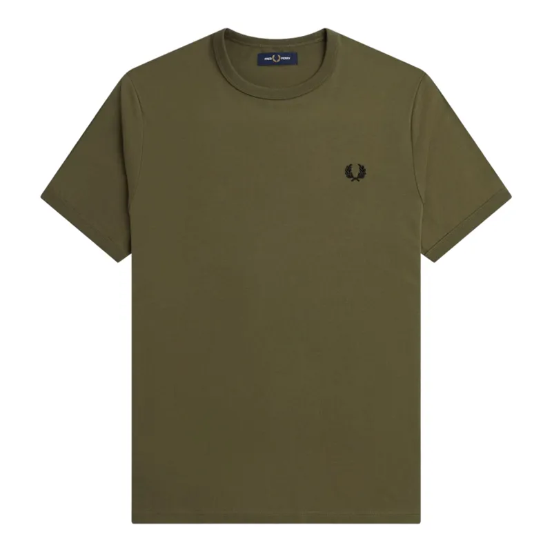 Fred Perry M3519-Q55 Ringer T-shirt Uniform Green XXL ONLY LAST ONE