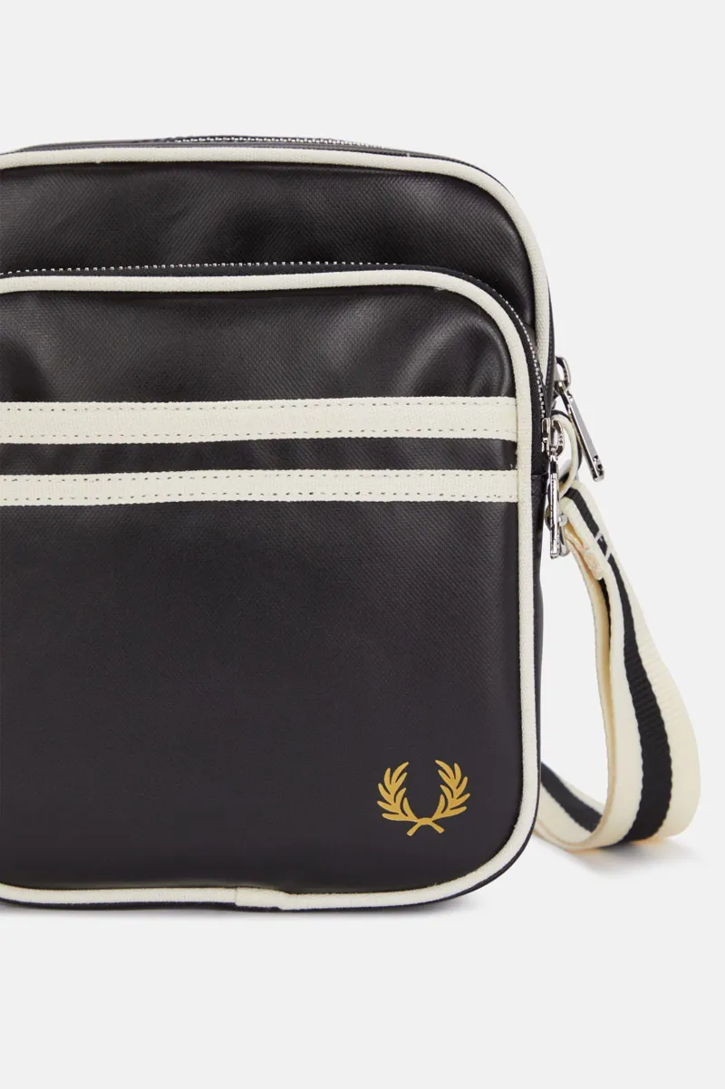 Fred Perry Classic Side Bag Black Ecru-4