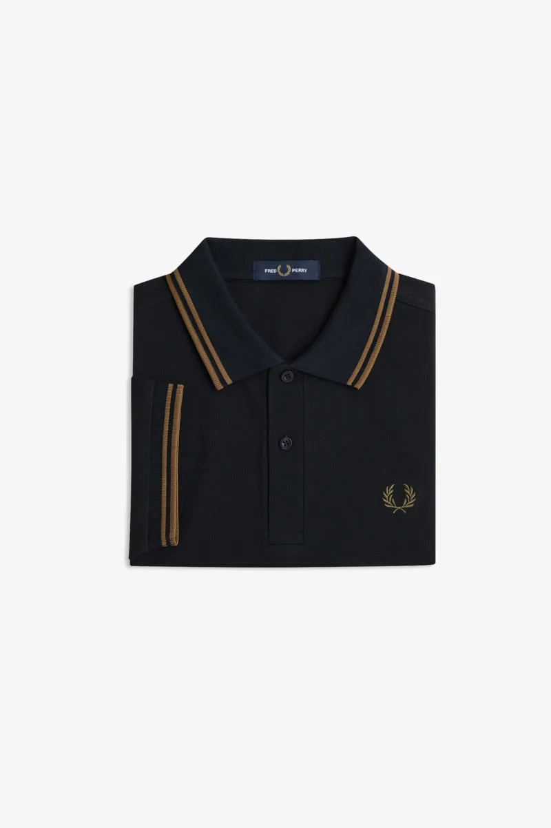 Fred Perry M3600-48D Polo T-shirt Navy / Bronze / Bronze-2
