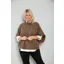 Goose Island cowl neck poncho Taupe