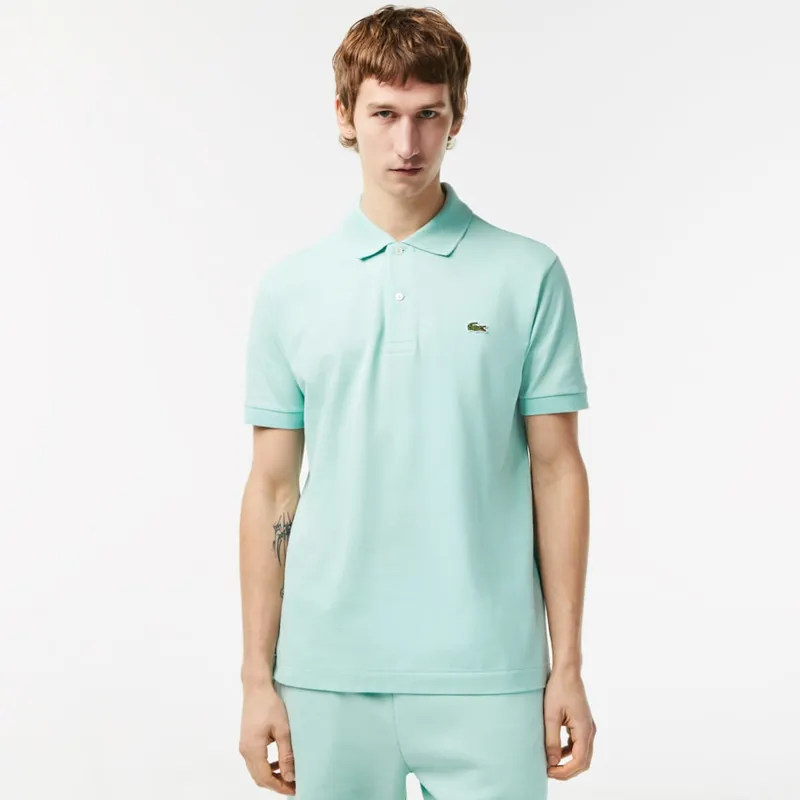 Lacoste L1212 Mens Classic Fit Polo T shirt Light Green