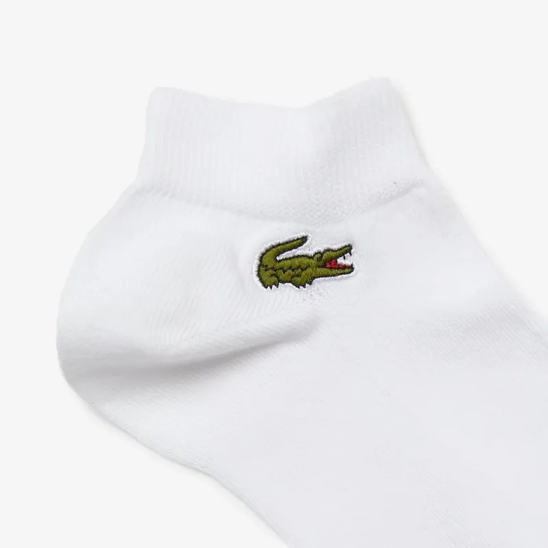 Lacoste 3 pack Ankle Socks Croc Logo White-1