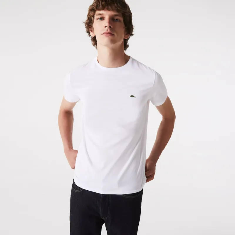 Lacoste Crew Neck Pima Cotton Jersey T-shirt White