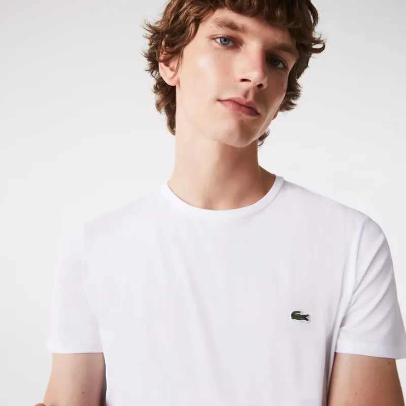 Lacoste Crew Neck Pima Cotton Jersey T-shirt White-2