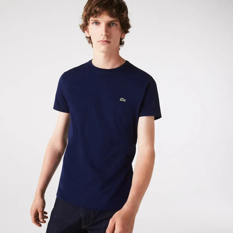 Lacoste Crew Neck Pima Cotton Jersey T-shirt Navy-3