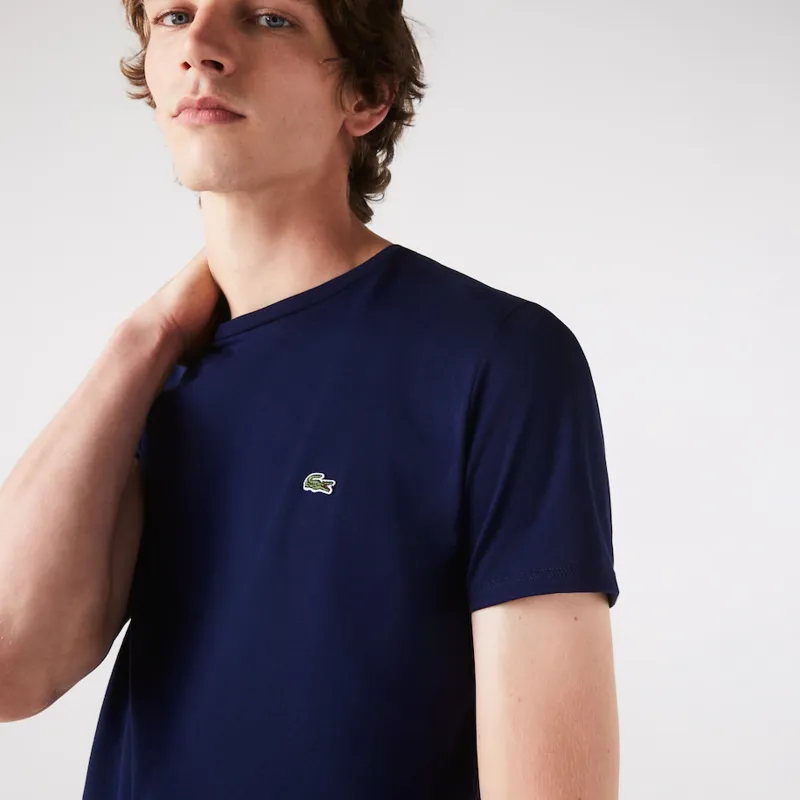Lacoste Crew Neck Pima Cotton Jersey T-shirt Navy-4
