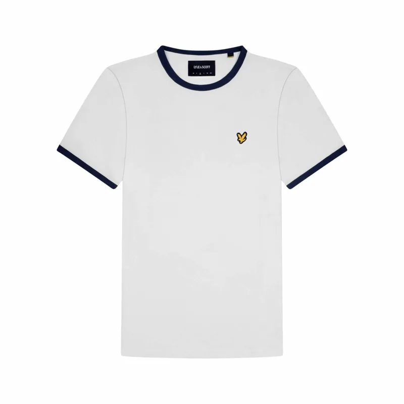 Lyle and Scott Ringer T-shirt White/Navy XXL ONLY -2