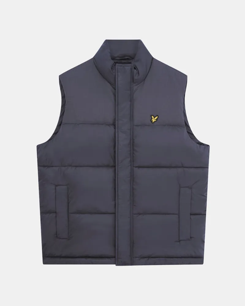 Lyle and Scott Wadded Gilet Gunmetal-2