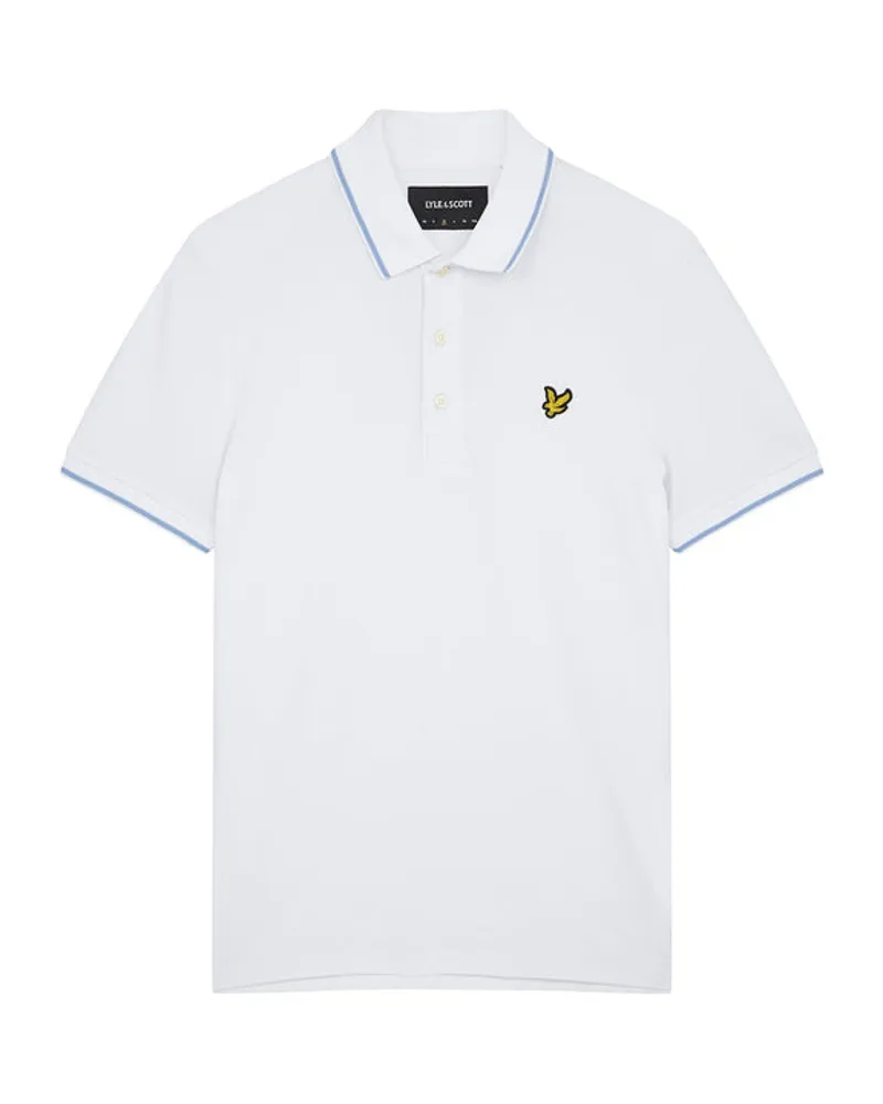 Lyle and Scott Tipped Polo T-shirt White / Light Blue-1