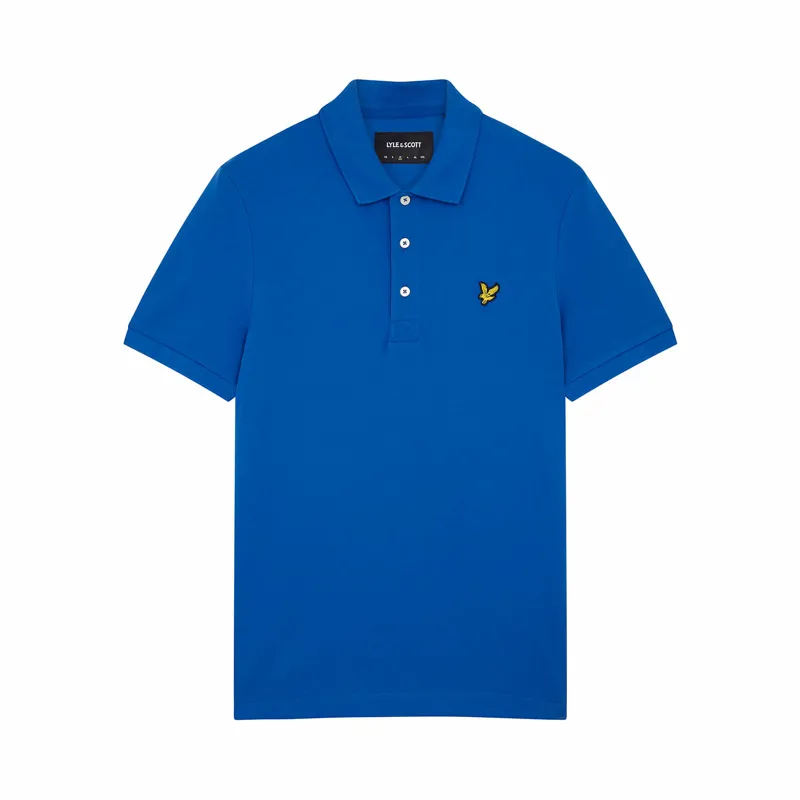 Lyle and Scott Plain Polo T-shirt Bright Blue MEDIUM ONLY LAST ONE