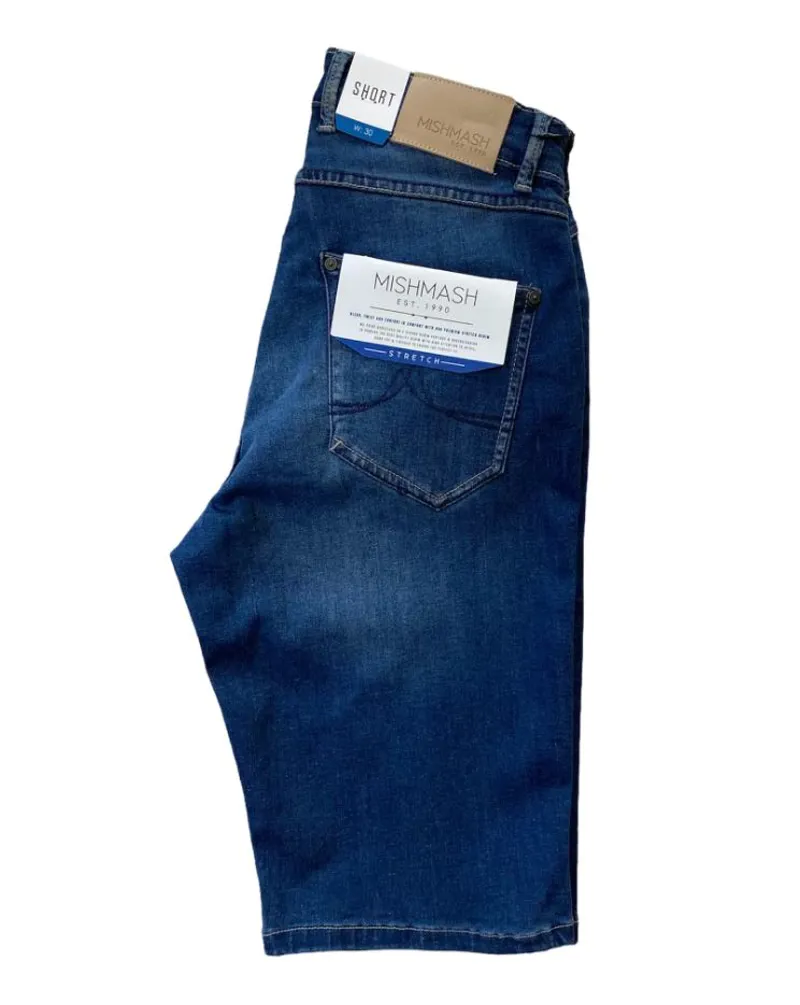 Mish Mash 2135 Paul Demin Shorts Light Wash 30 WAIST ONLY-1