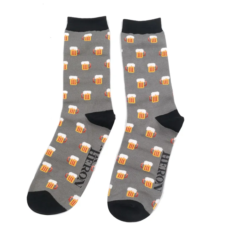 Mr Heron BH011 Bamboo Beer Socks 3 Pack Gift Box-2