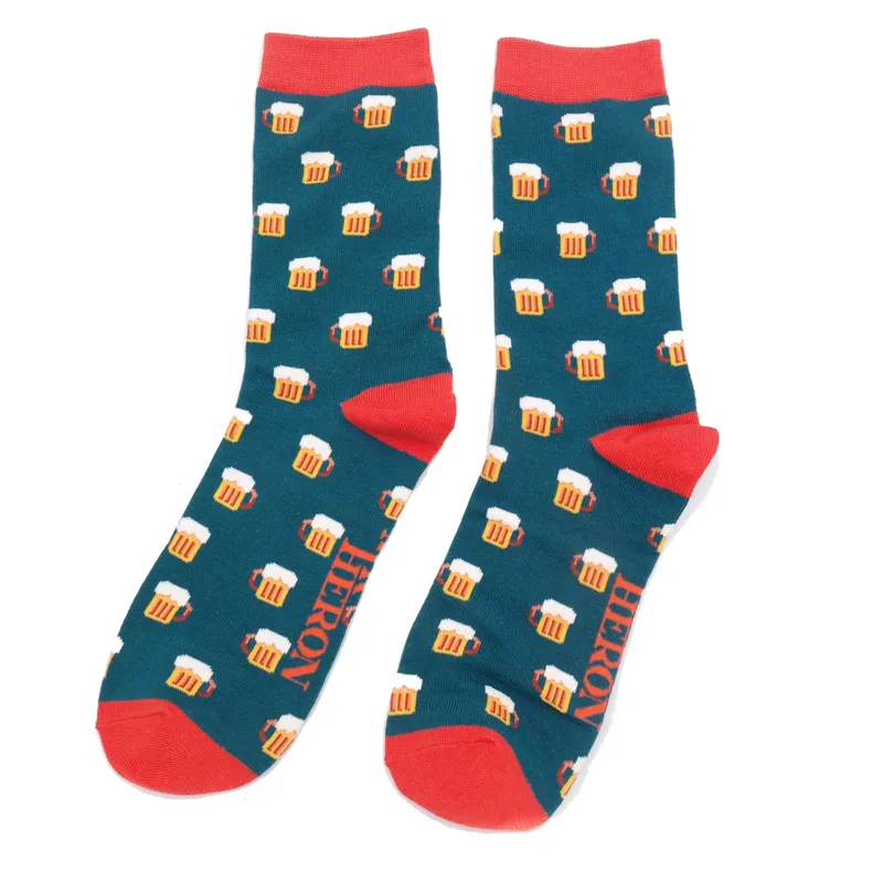 Mr Heron BH011 Bamboo Beer Socks 3 Pack Gift Box-4