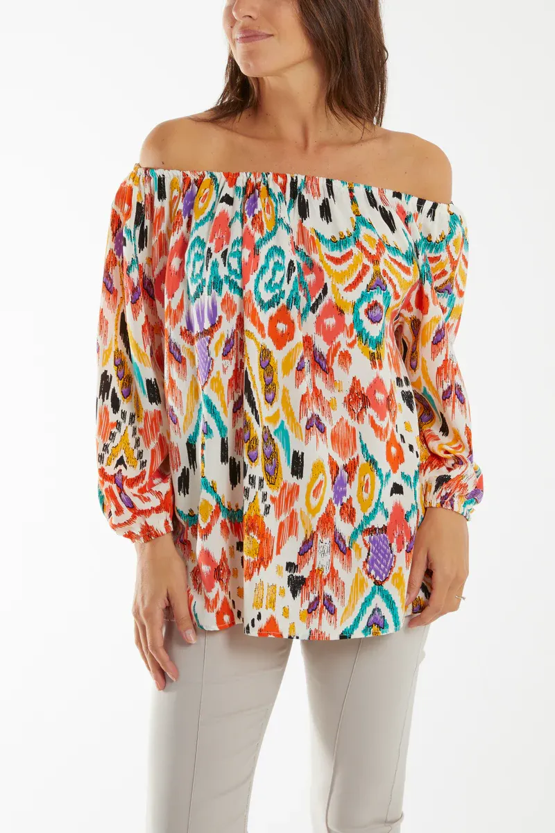 3050146 Pink Bardot Blouse