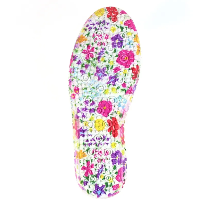 Lunar Padstow floral leather plimsoll White-6