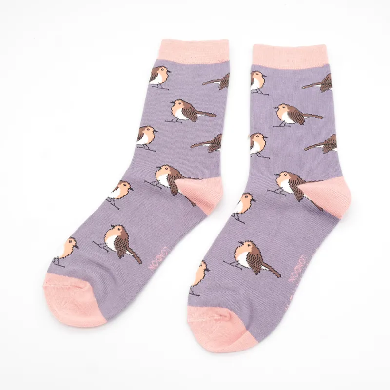 Miss Sparrow robins ankle socks Lavender-1