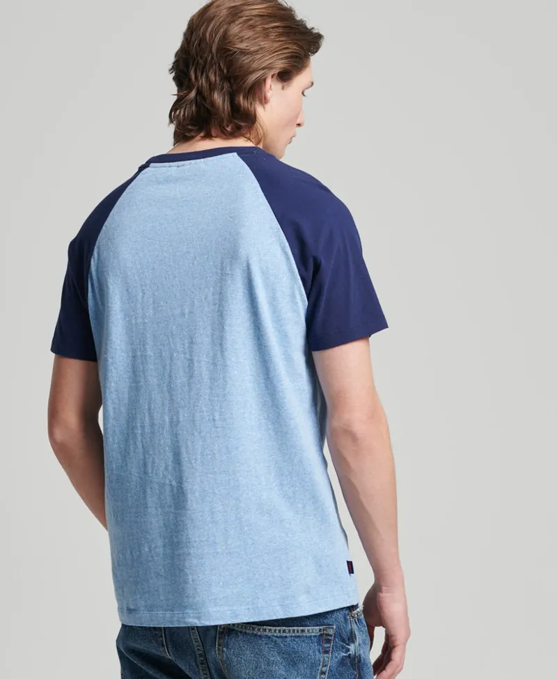 Superdry Baseball Raglan T-shirt Blue/Navy XL and XXXL ONLY -1