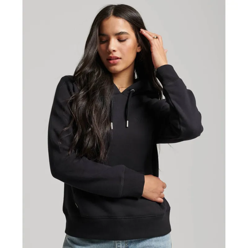 Ladies black superdry hoodie deals