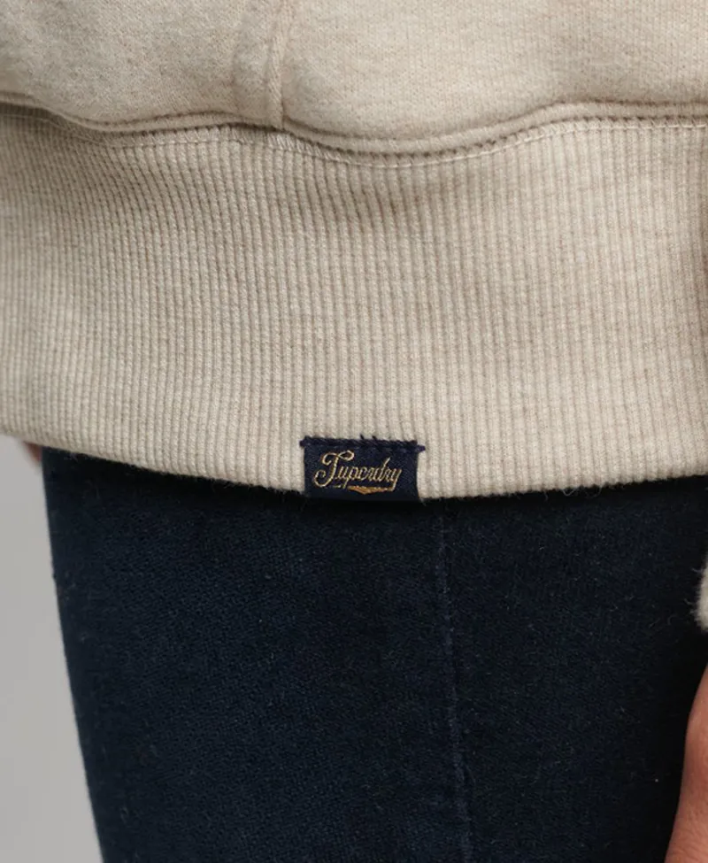 Superdry borg fur lined zip hoodie Cream-4