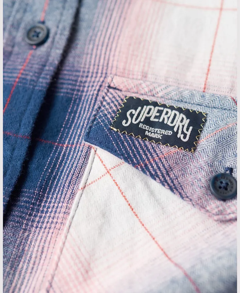 Superdry lumberjack check flannel shirt Pink-4