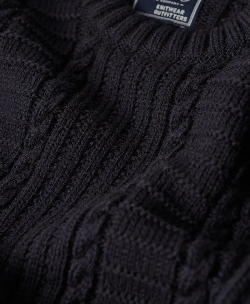 Superdry Jacob Crew Jumper Eclipse Navy XL ONLY LAST ONE-3