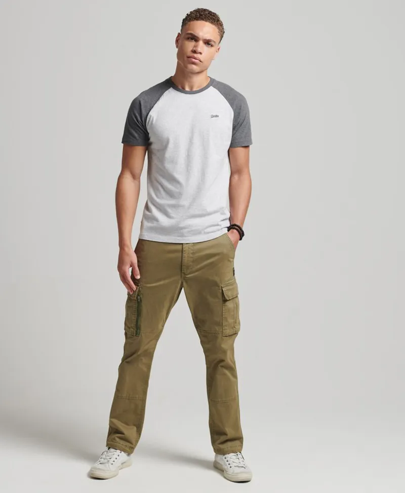 Superdry Baseball Raglan T-shirt Glacier Grey MEDIUM LAST ONE-2