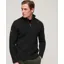 Superdry Jacob Zip Henley Jumper Charcoal Black Twist XXL ONLY