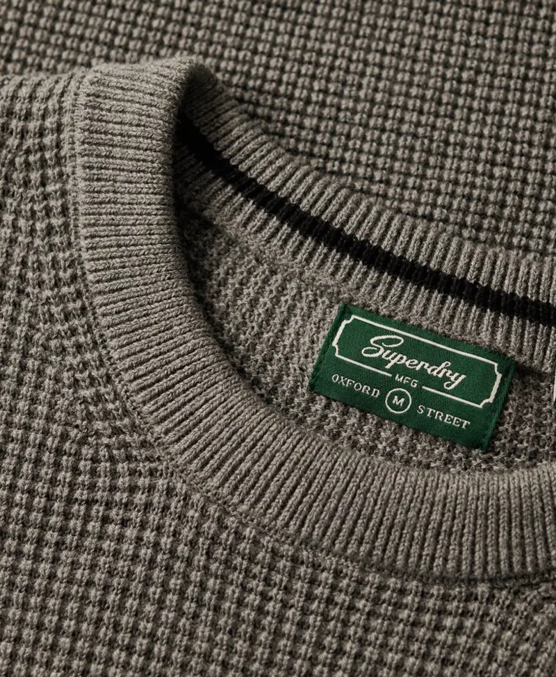 Superdry Textured Crew Knit Jumper Storm Grey XL ONLY LAST ONE-3