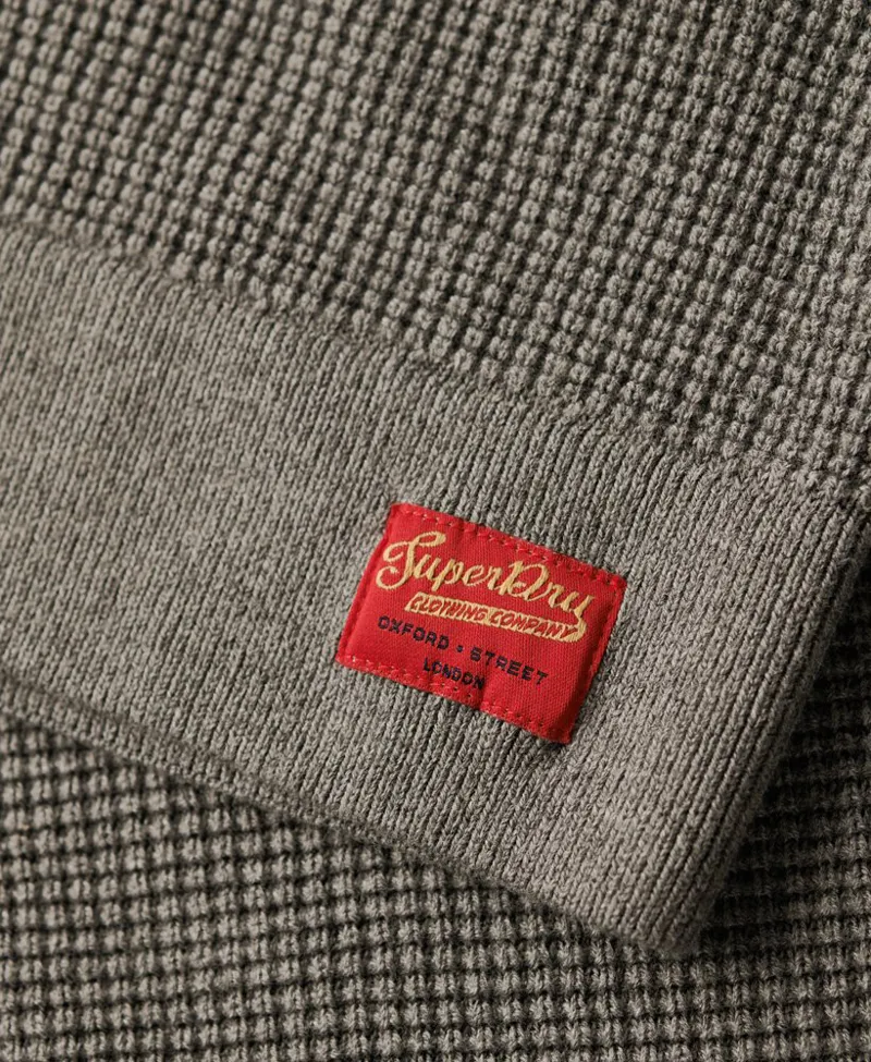 Superdry Textured Crew Knit Jumper Storm Grey XL ONLY LAST ONE-4