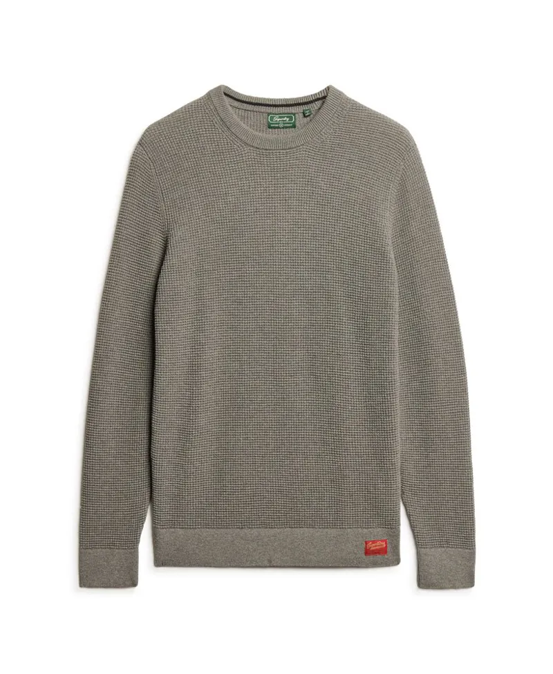 Superdry Textured Crew Knit Jumper Storm Grey XL ONLY LAST ONE-5