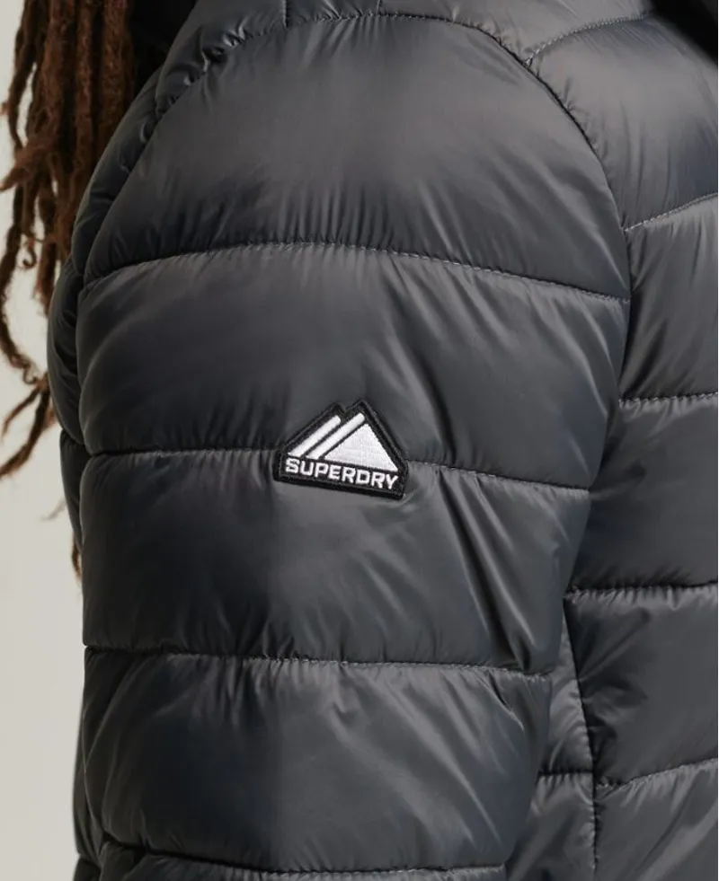 Superdry Hooded Classic Puffer Jacket Charcoal-1