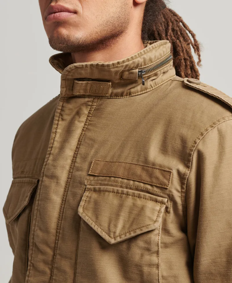 Mens tan military jacket hotsell