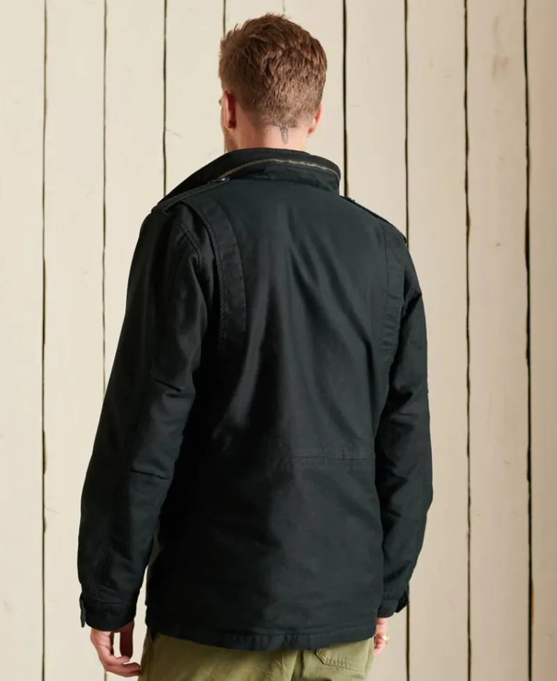 Superdry Black M65 Borg Lined Jacket-1