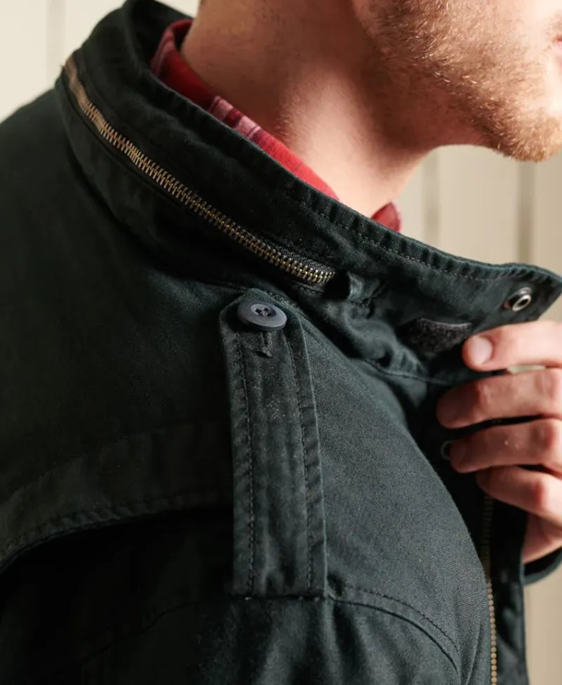 Superdry Black M65 Borg Lined Jacket-2