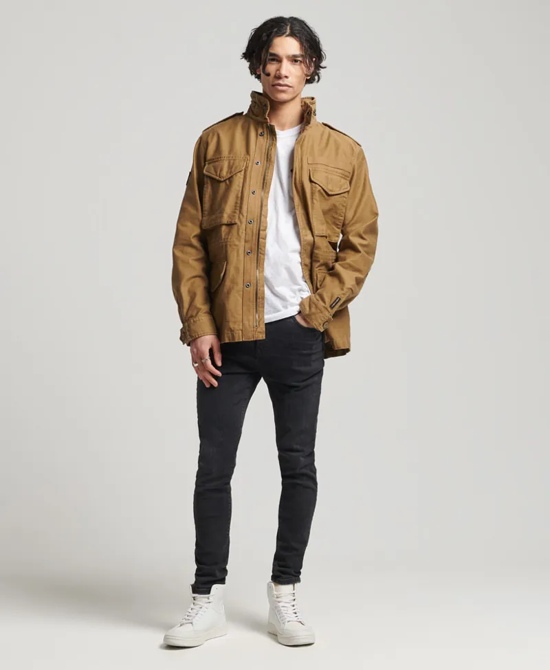 Mens tan military jacket deals