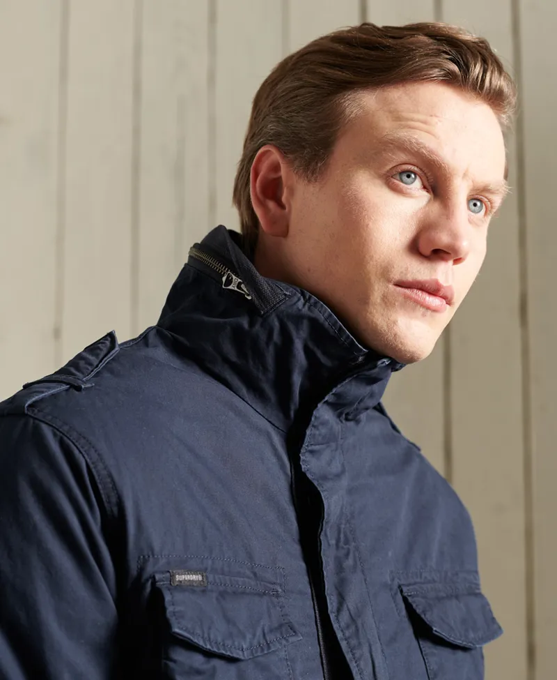 Superdry Mens M5010351A 3PH Rookie Military Jacket Navy